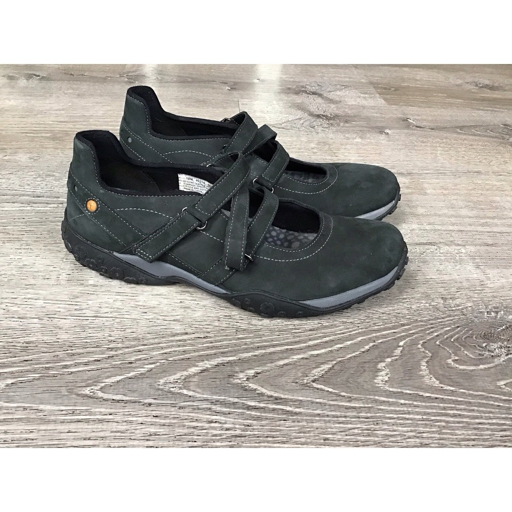 Timberland Black Leather Comfort Flats Mary Jane Womens Shoes Size 10 M